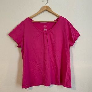 Pink V Neck Tee Shirt Size 2X